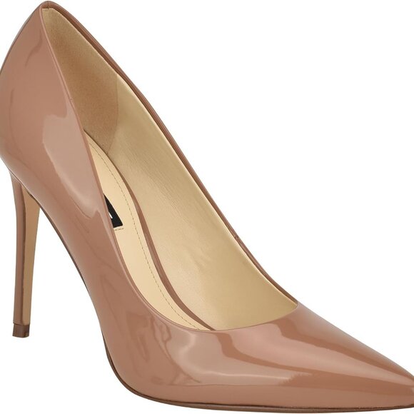 Women's Pump Polyurethane Slip-On Pointed Toe Stiletto Heel 7 - Picture 1 of 6